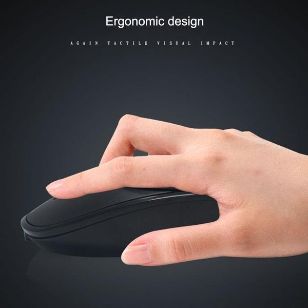 

wireless mouse solid color silence ergonomic design optical mice lapgame player jhp-