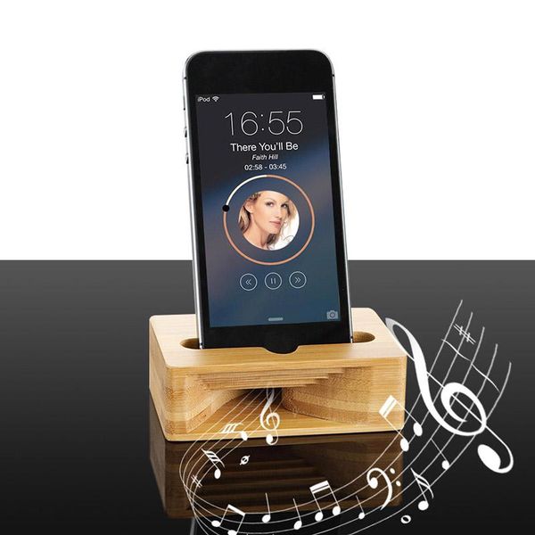 

cell phone mounts & holders mobile speaker wood holder sound bracket deskstand for vdx99