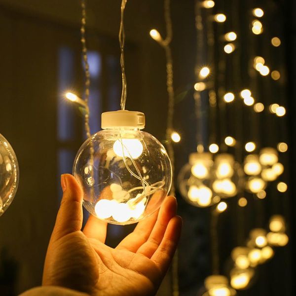 

party decoration led fairy lights garland curtain lamp hanging lamps usb string year christmas decorations for home bedroom window