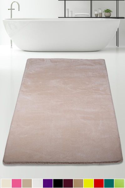 

bonny home elite mink 100x150 cm plush bath mat non-slip bottom pufidik mats