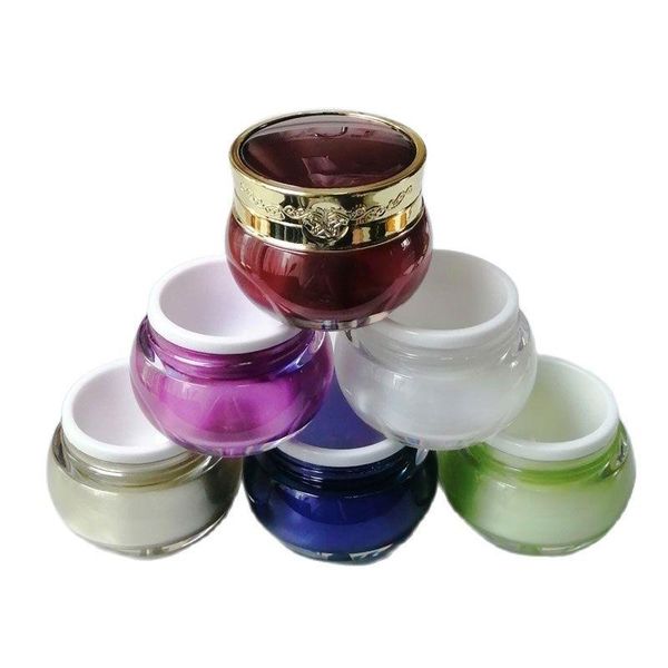 

storage bottles & jars 15g acrylic cosmetic jar packaging bottle cream sample round empty refillable container 30pcs/lot