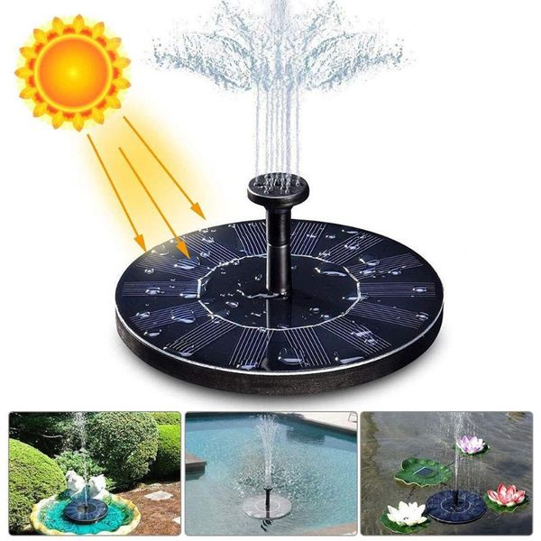 

solar bird bath fountain pump bionic water with 6 nozzle accessories 8 different types of style gardening supplie garden decorations