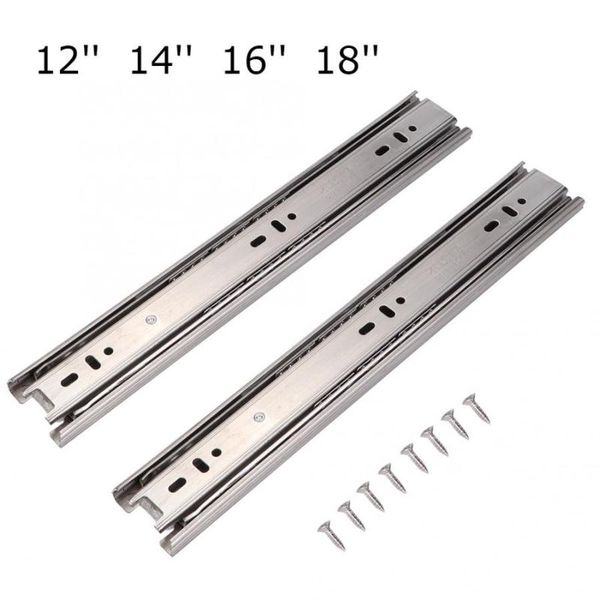 

bath accessory set 14 stainless steel drawer slide rail 3 sections glide furniture hardware guide tool