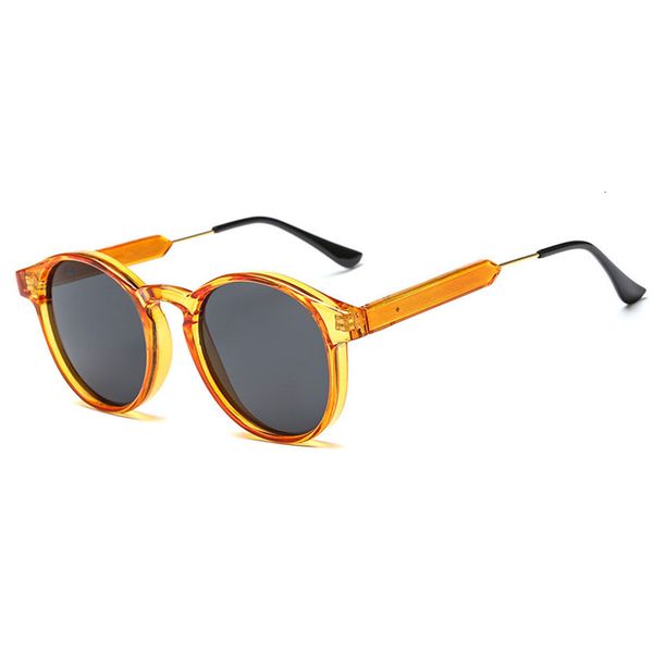 

luxury designer sunglasses retro round women men brand design transparent female sun glasses oculos de sol feminino lunette soleil, White;black