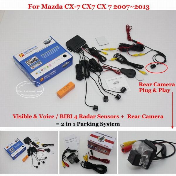 

car rear view cameras& parking sensors sensor reverse rearview camera auto alarm system for cx-7 cx7 cx 7 2007~2013
