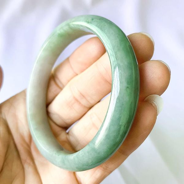 

other bracelets natural burmese jade light green 54mm-62mm bracelet elegant princess send mom to girlfriend, Golden;silver