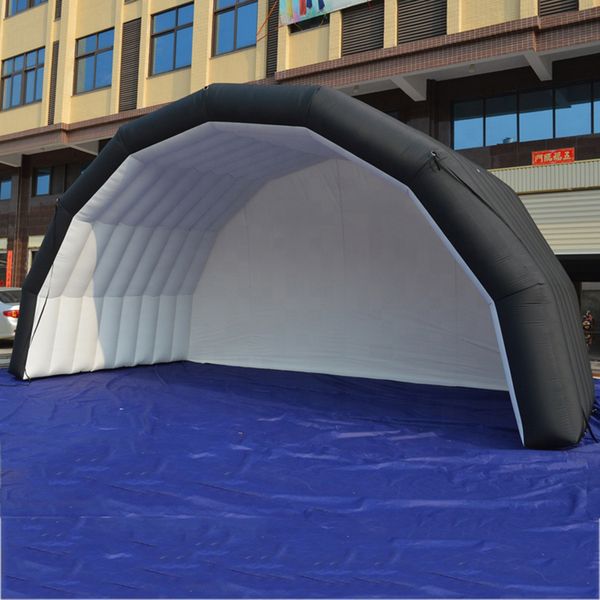 

6mw by air gray black white red blue inflatable stage tent cover marquee promotional advertising roof event tents with blower