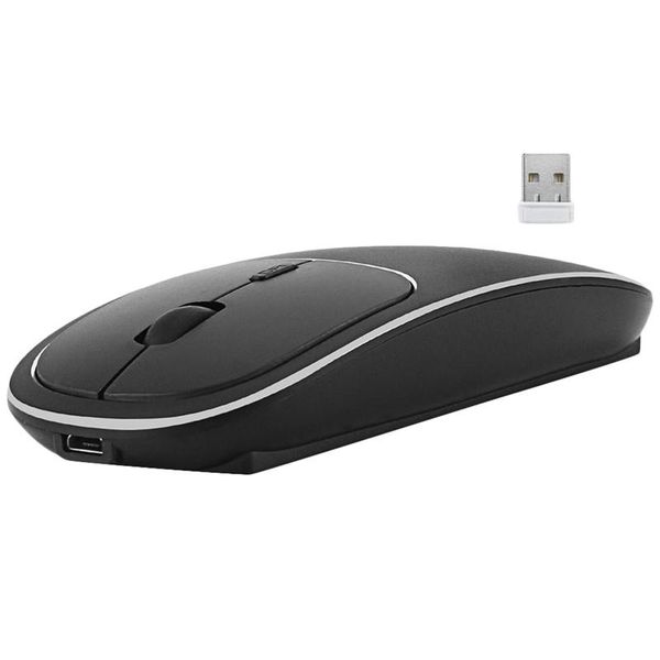 

bluetooth & 2.4g wireless mouse plastic ultra-thin recharge portable ergonomic mice for mac pc laptop
