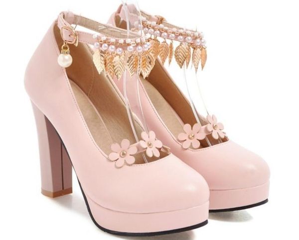 

dress shoes 2021 women's in spring and autumn with style fashion high heel coarse round head waterproof table, Black