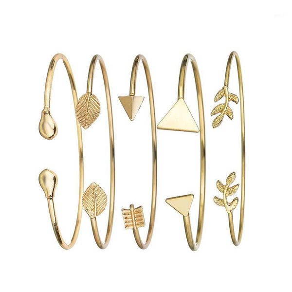 Bangle 5 PCs/Set Banglles for Women Size Ajuste Ajuste Bracelelet Arrow Jóias de jóias conjuntos de jóias ocidentais femininos femininos