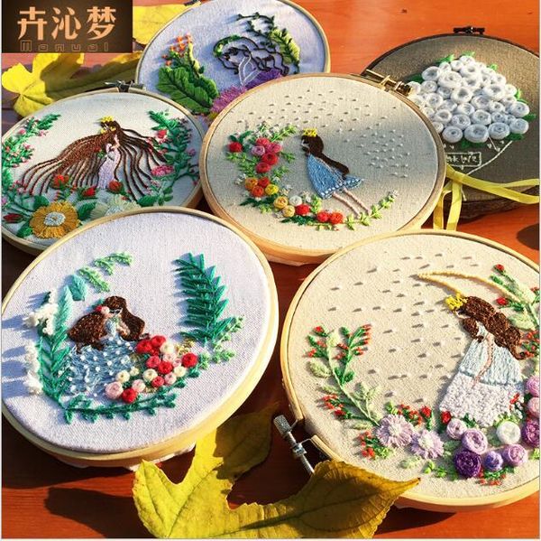 

15x15cm flower shop plant series european embroidery kit simple three-dimensional ribbon needlework other arts and crafts