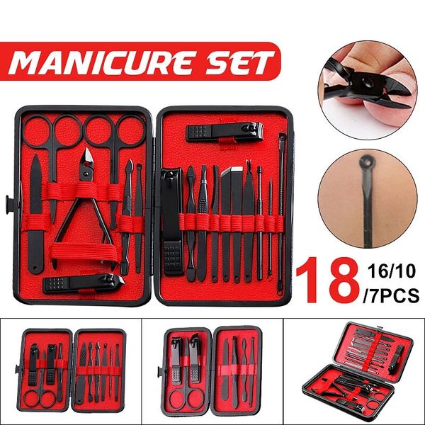 

portable nail clipper manicure pedicure set earpick kit - #02