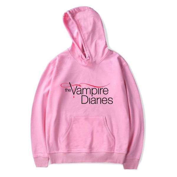 

men's hoodies & sweatshirts the vampire diaries women/mens long sleeve hodies pullovers hoodie women men casual hooded clothes unisex, Black