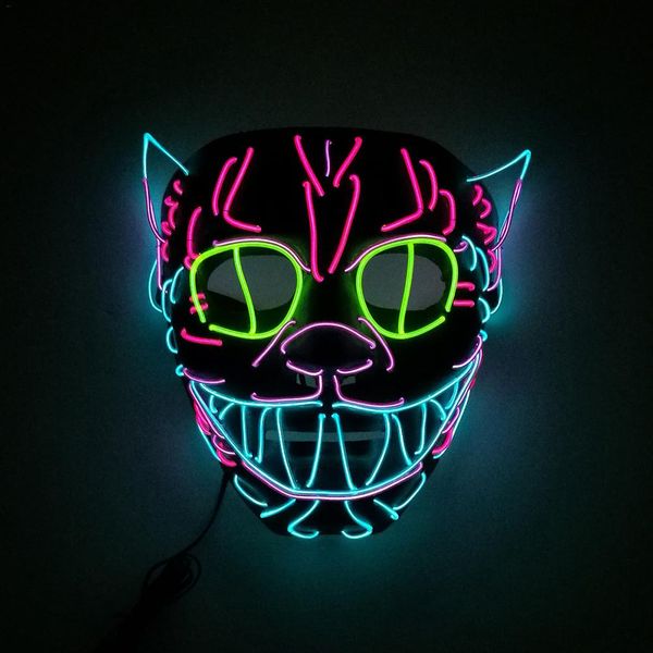 

halloween decoration led mask glowing cat mask costume anonymous mask for glowing dance carnival party masks