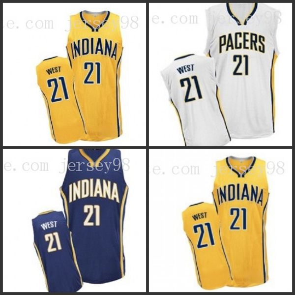

indiana pacers men #21 david west men retro basketball jersey, Black