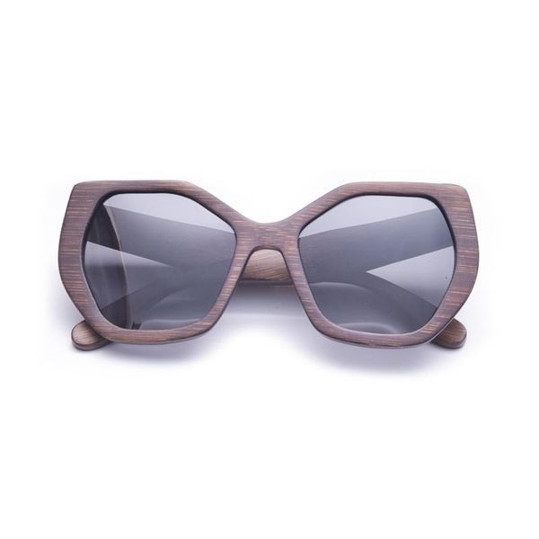 

sunglasses vintage hexagonal bamboo wood women men polarized uv400 oversized anti-reflective sun glasses eyewear, White;black