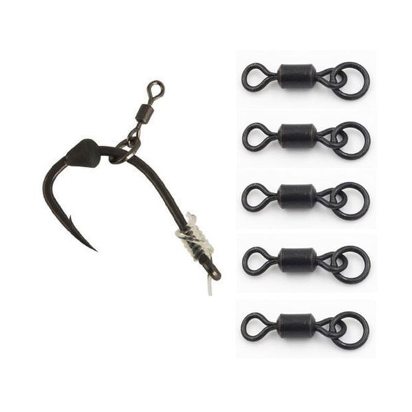 

fishing hooks 20pcs 50pcs corrosion resistant flexible ring steel swivels for carp micro hook spinning portable high tensile reservoir