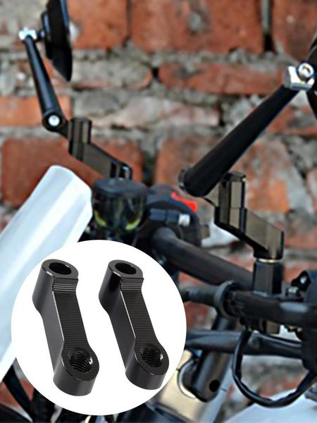 

motorcycle mirrors universal 10mm aluminum mirror riser extenders spacers extension adapter moto m10 accessories parts 2021