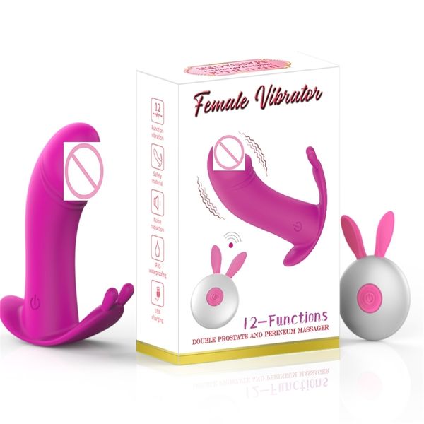 Vibratori del coniglio per le donne Masturbatore femminile Mini bambola Giocattoli del sesso Plug anale Dildo Vibratore Vagina Capezzolo remoto Y201118