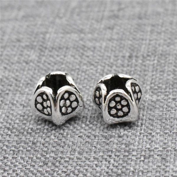 

other 8pcs of 925 sterling silver small flower imprint beads for bracelet necklace