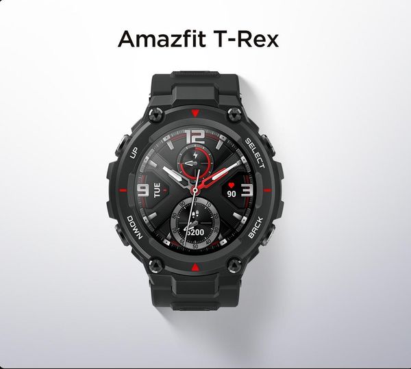 

ces amazfit t rex t-rex smartwatch control music 5atm smart watch gps / glonass 20 day battery life, mil-std for android