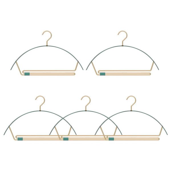 

hangers & racks 5pcs no shoulder marks hanger aluminum alloy curved hook design household space saving non slip for sweater coat pants