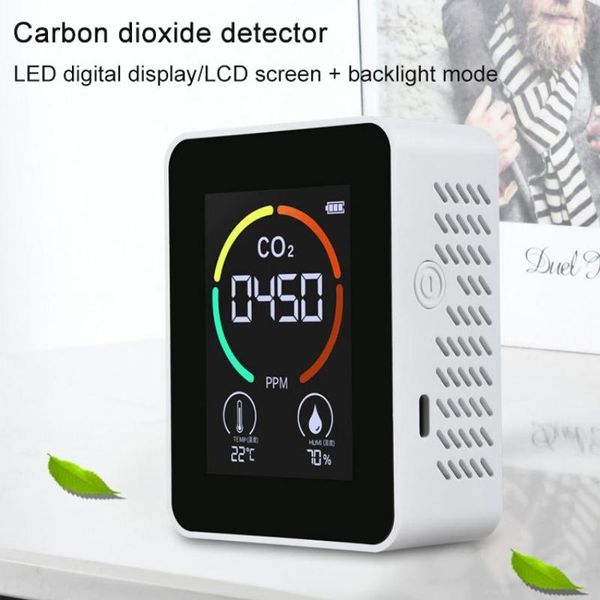 

smart home control portable co2 meter digital temperature humidity teater infrared detection sensor air quality monitor carbon dioxide detec