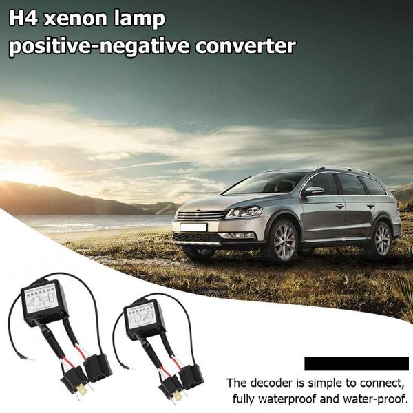 

other lighting system 2pcs durable reversed polarity converters solid led switch converter adapter for h4 xenon light lamp