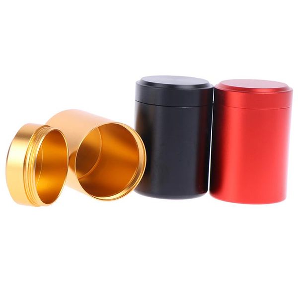 

storage bottles & jars 1pc portable travel tea leaves container sealed coffee powder jar mini caddy aluminum boxes