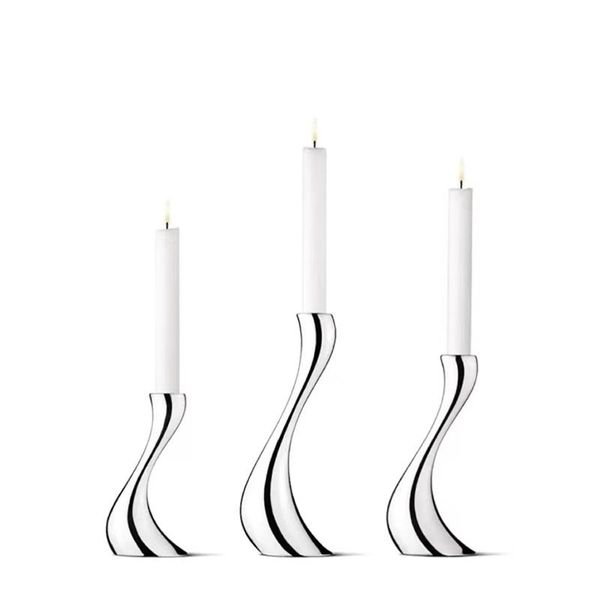 

candle holders curve shape metal holder stick modern simple style