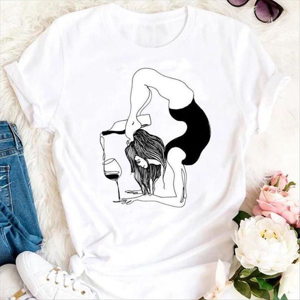 

summer wine funny love womens t shirt cute beach cartoon clothes tshirts fashion graphic lady print female tee, White