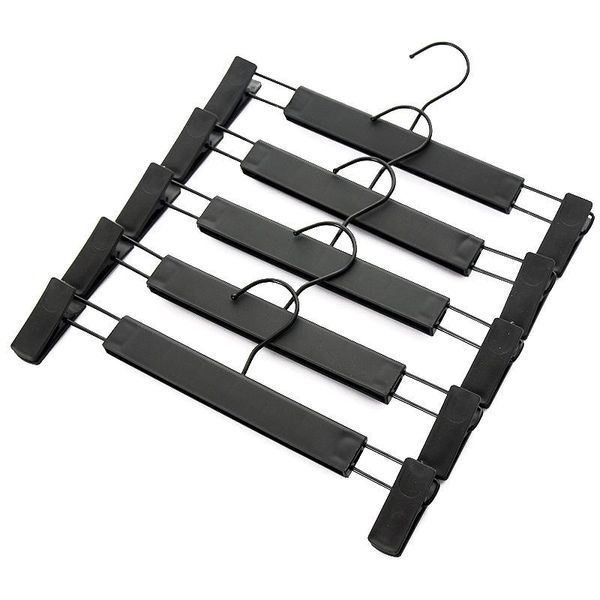 

hangers & racks black plastic clothes hanger windproof rack creative stretchable clothespins for underwear anti-slip
