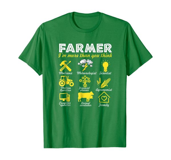 

farmer i'm more than you think t shirt farmer gift t-shirt, White;black