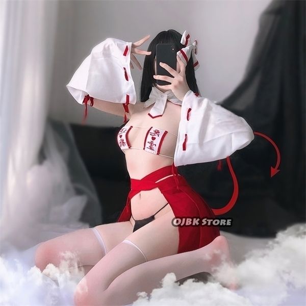 

3 types womens lingerie set kimono apparel witch uniform fancy costumes cute cos suit for girls japanese anime cosplay, Black;white