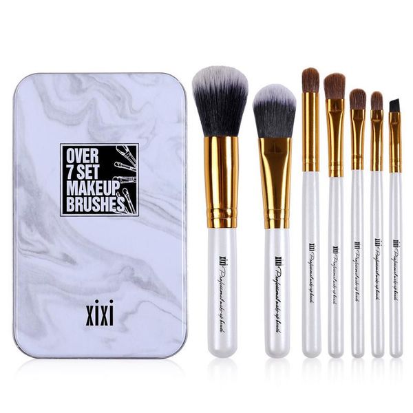 

makeup brushes 7pcs boxed marble white rod brush set complete of beginner paint tools eye shadow daily tslm1