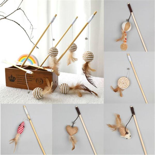 

cat toys funny toy fishing rod kitten pet stick teaser