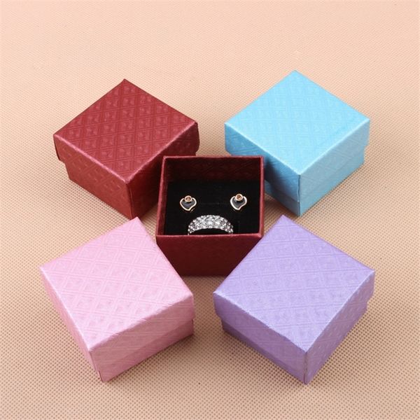 

MvKb beautiful diamond exquisite 5x5 ears packaging boxes necklace ring pineapple diamond ring boxes jewelry jewelry packing, Black;white