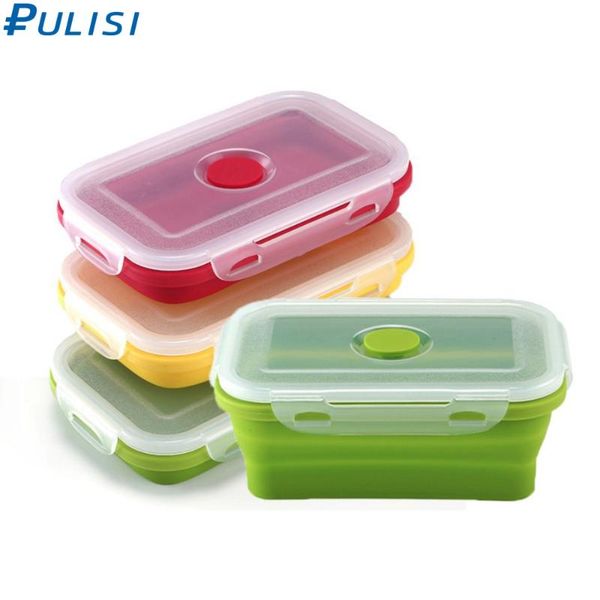 

silicone folding bento box collapsible portable lunch microwave safe dinnerware container bowl for kids sets