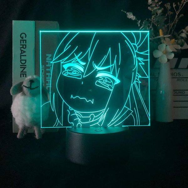 

night lights konosuba aqua japanese anime manga 3d light bluetooth control for bright battery operaed kid decor baby atmosphere