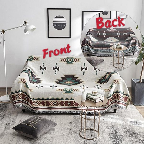 

blankets luxury ethnic bohemian geometric knitted tassel sofa cover throw blanket towel bed wall boho decor slipcover travel picnic pad