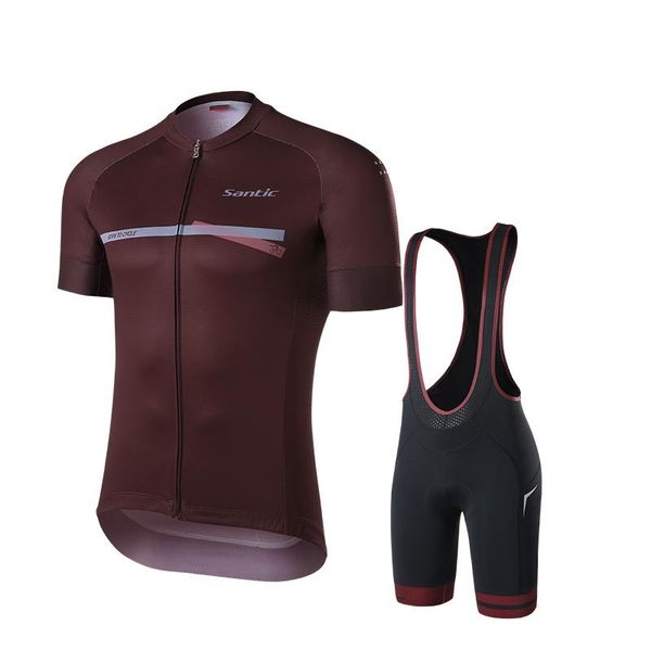 

santic 2021 men cycling jersey set breathable summer sport mtb jerseys bicycle clothing short bike asian size s-xxxl racing sets, Black;blue
