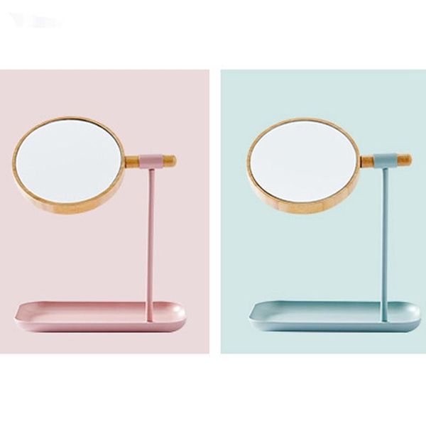 

compact mirrors wooden deskmakeup mirror magnifying 360Â° rotation for