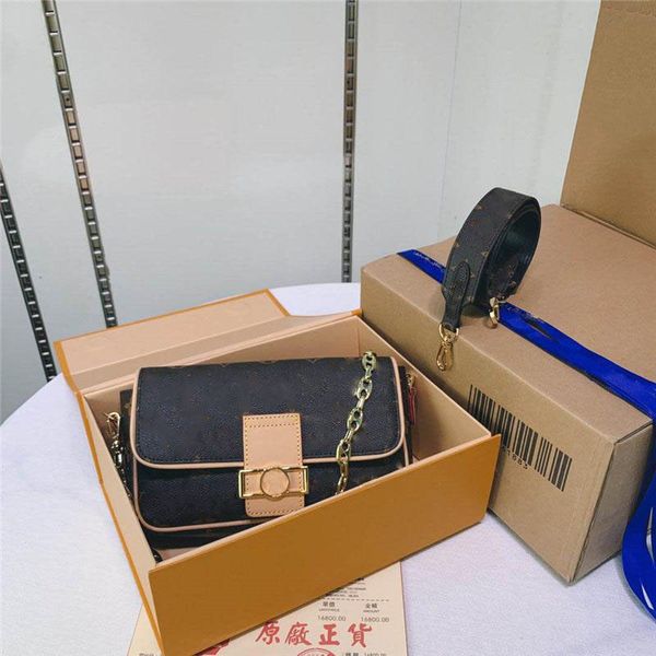 

designer luxury dauphine mm shoulder bag sac brown size: 22,5*12cm