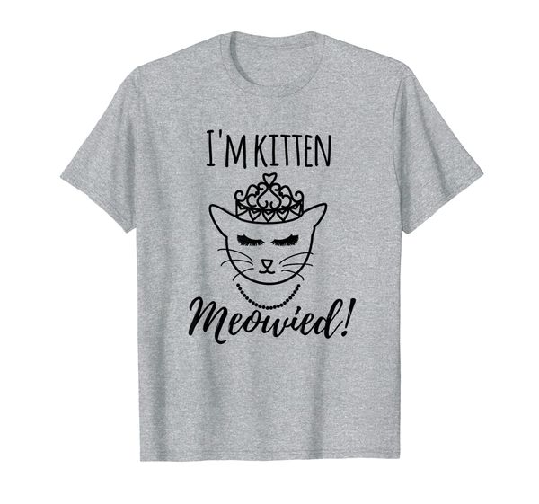 

funny cat lover engagement gift i'm getting meowied shirt, White;black