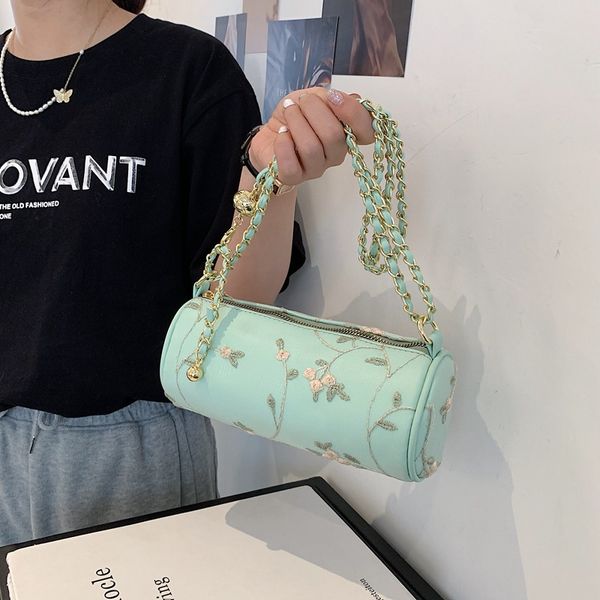

on single new flower the 2021 ethnic fragrance female style chain cylindrical bag small shoulder messenger xsuxe