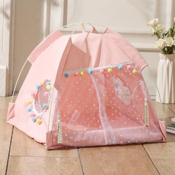 

foldable summer cat bed house tent kennel pet beds for dog hammock products teepee gatos & furniture