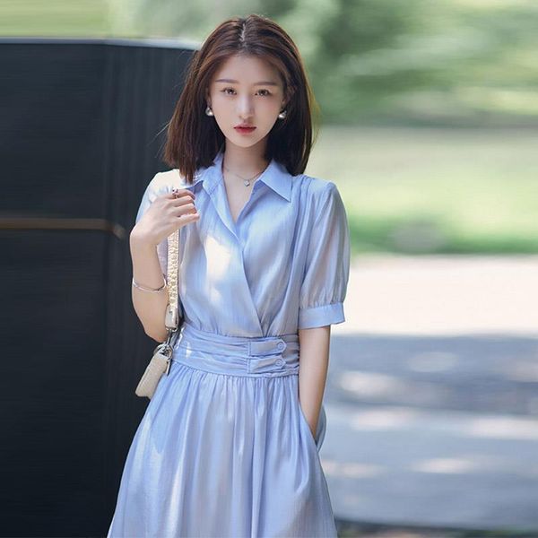 

french tea break bubble sleeve first love princs fairy gentle leisure profsional waist closing high-end drs zixia, White;black