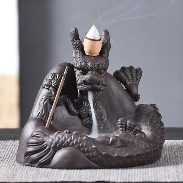

fragrance lamps wierook waterval waterfall insence holder soporte quemador incienso dragon ceramic draken decoration incense burners base ce