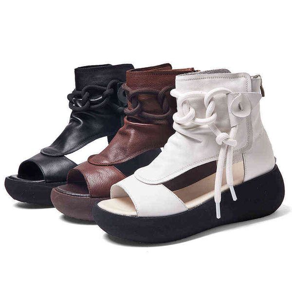 

sandals 2021 summer handmade leather high women's sho fashion sandals