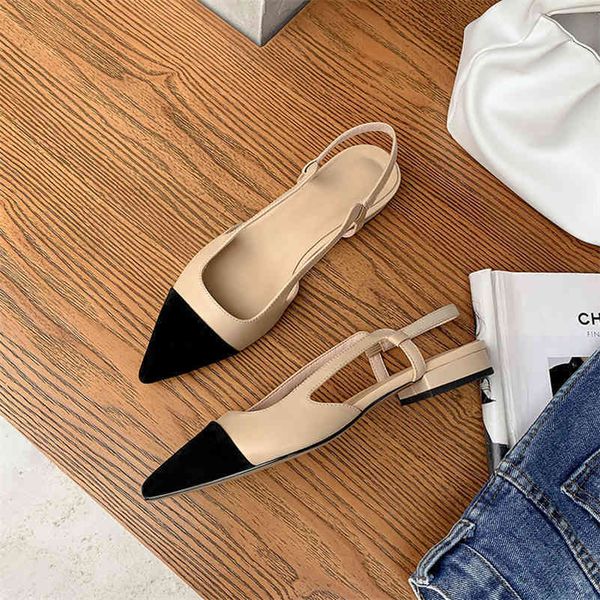 

shoes genuine leather shoes dress low-heel women's pointed to toe square heels shallow ladies summers black 40 l47r